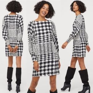 RICHARD ALLAN x H&M Houndstooth Mini Sheath Dress Boatneck Size 0